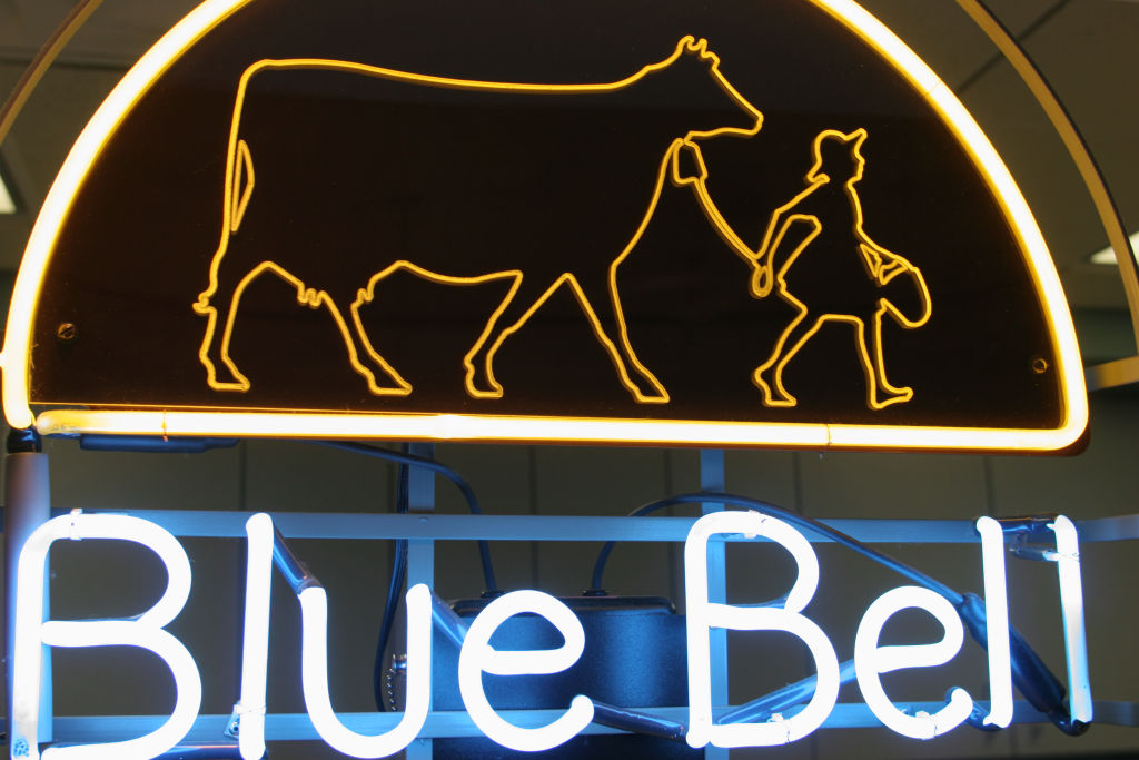 Blue Bell Creameries, neon sign.
